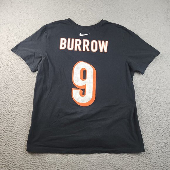 Cincinnati Bengals Shirt Men's XL Joe Burrow Black Short Sleeve NFL NIke TEE - Picture 3 of 10